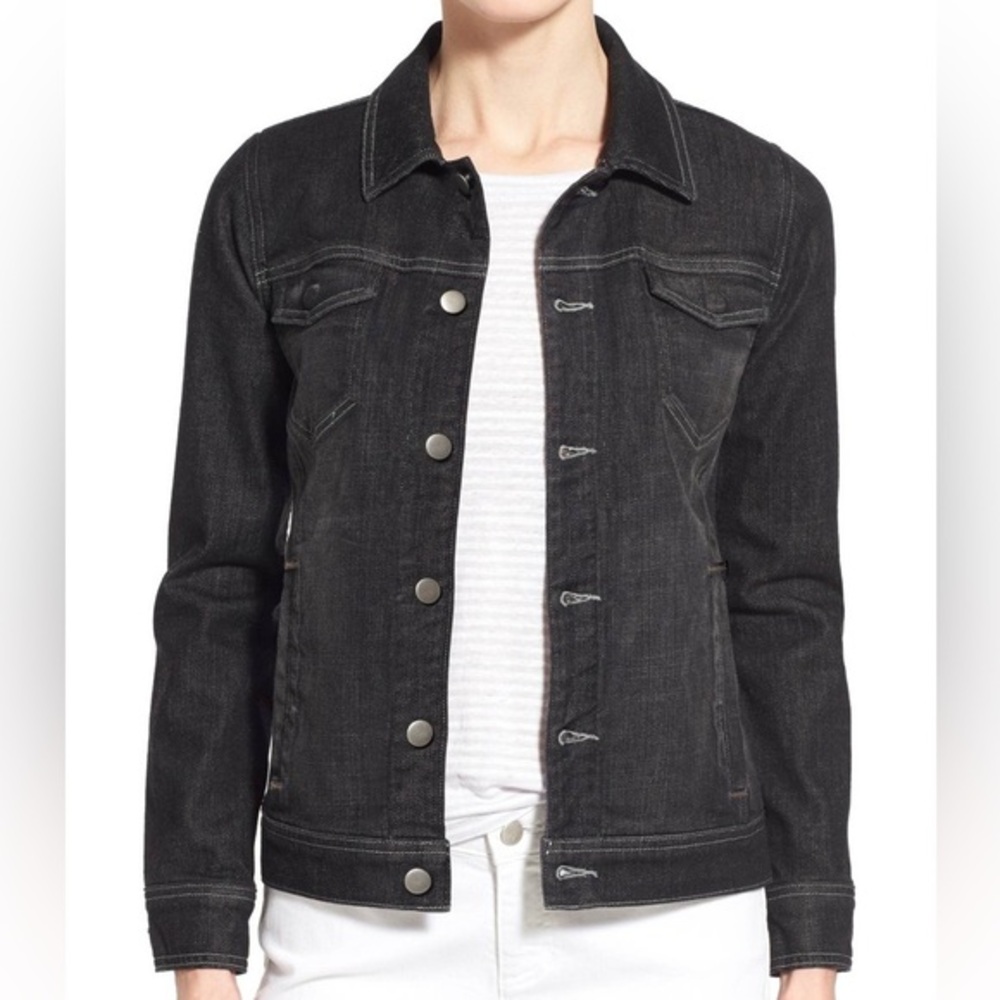 Eileen Fisher Organic Cotton Stretch Denim Jacket Size Small